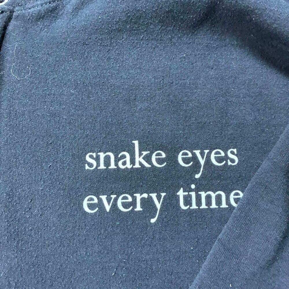 Gildan Snake Eyes Every Time Sloth Rust Mens Large Zip Band Hoodie Black - Picture 4 of 7